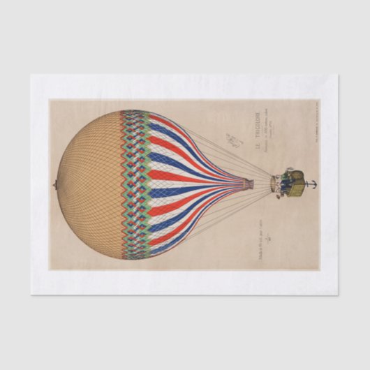 ティッシュペーパー:フランスの旗をテーマにしたバロン 薄葉紙 (正面)