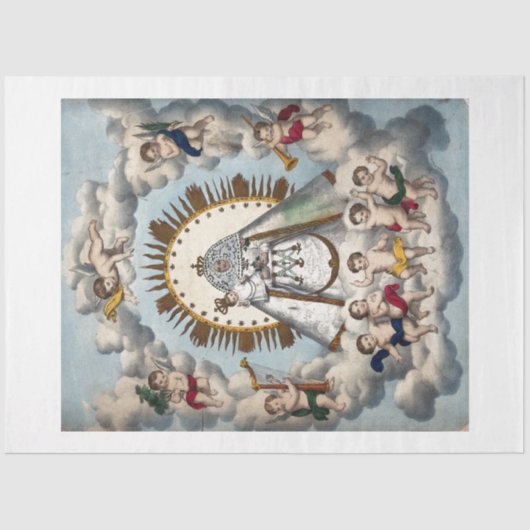 ティッシュペーパー:ヴァージンと天使との乳児 薄葉紙 (正面)