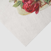 ティッシュペーパー:ヴィンテージのティーカップと花 薄葉紙 (詳細)