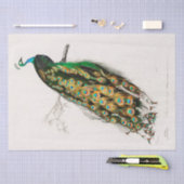 ティッシュペーパー:ヴィンテージインディアン孔雀チャート 薄葉紙 (クラフト)