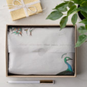 ティッシュペーパー:ヴィンテージインディアン孔雀チャート 薄葉紙 (ギフト)