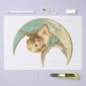 ティッシュペーパー:ヴィンテージエンジェル&ムーン 薄葉紙 (クラフト)