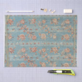 ティッシュペーパー:ヴィンテージ植物壁擦り切れた紙 薄葉紙 (クラフト)