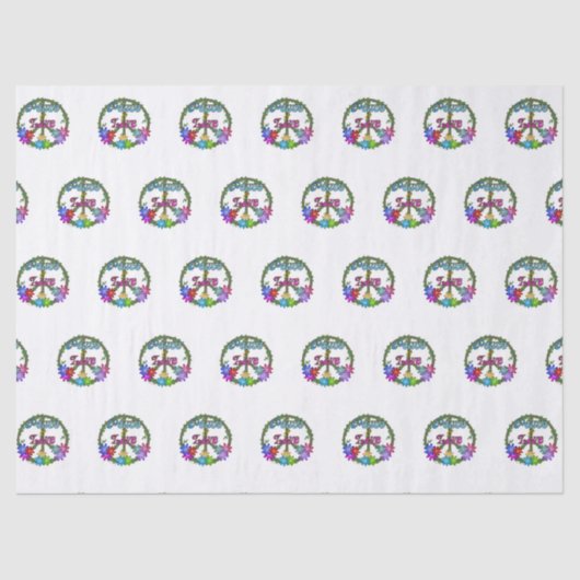 ティッシュペーパー – 平和と愛 薄葉紙 (正面)