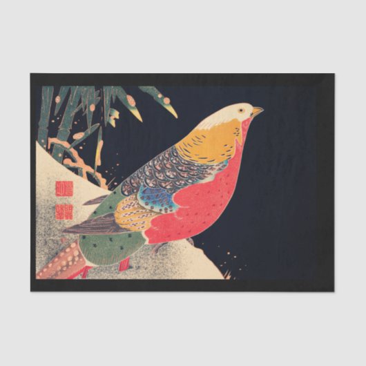 ティッシュペーパー: 日本の WOODBLOCK 薄葉紙 (正面)