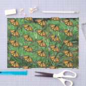 ティッシュペーパー（昆虫）オオカバマダラ、モナークズオンパインブーフーズ 薄葉紙 (クラフト)