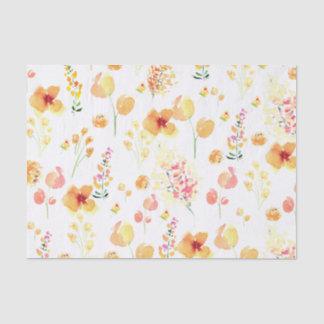 ティッシュペーパー – 明るい水色の花 薄葉紙