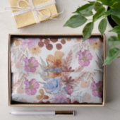 ティッシュペーパー – 明るい水色の花 薄葉紙 (ギフト)