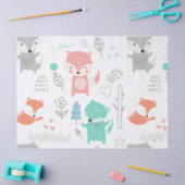 ティッシュペーパー：森キツネ 薄葉紙 (クラフト)