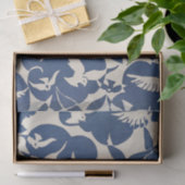 ティッシュペーパー:白+青の鳩：1928 薄葉紙 (ギフト)