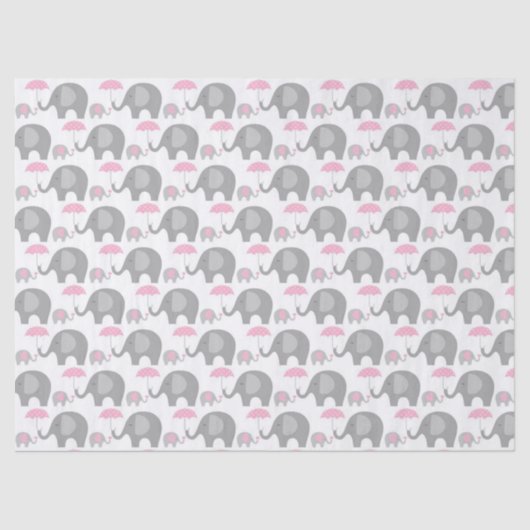 ティッシュペーパー - 親子ゾウ 薄葉紙 (正面)