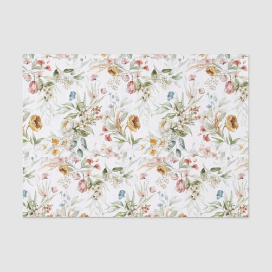 ティッシュペーパー(3) 1600sオランダスチルライフフローラアート 薄葉紙 (正面)
