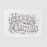 ティッシュペーパー: MERRY CHRISTMASイラストレーション 薄葉紙<br><div class="desc">ティッシュペーパー：ヴィンテージクリスマス：メリークリスマス</div>