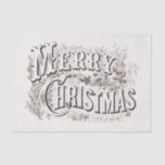 ティッシュペーパー: MERRY CHRISTMASイラストレーション 薄葉紙<br><div class="desc">ティッシュペーパー：ヴィンテージクリスマス：メリークリスマス</div>