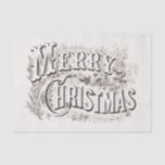 ティッシュペーパー: MERRY CHRISTMASイラストレーション 薄葉紙<br><div class="desc">ティッシュペーパー：ヴィンテージクリスマス：メリークリスマス</div>