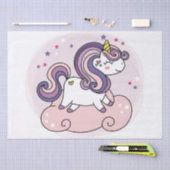 ティッシュペーパー: UNICORN ON A PINK CLOUD 薄葉紙 (クラフト)
