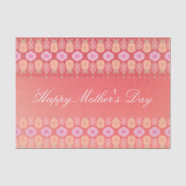 ティッシュペーパーinピンクのサンゴ花の母の日 薄葉紙