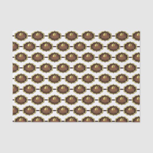 ティッシュラッピング紙- Happy Thanksgiving Label 薄葉紙 (正面)