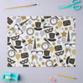 ティッシュ混合された大晦日パターンパーティーの 薄葉紙 (クラフト)