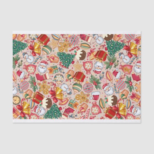 ティッシュ – クリスマスデザイン 薄葉紙 (正面)