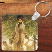 ティッソーによるテムズ河の風景、ビンテージリアリズム キーホルダー (裏面)