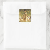 ティッソーによるテムズ河の風景、ビンテージリアリズム スクエアシール (バッグ)