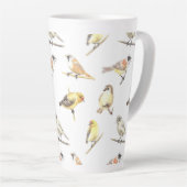 ティット鳥のパターン カフェラテマグ (右アングル)
