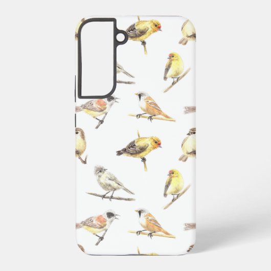 ティット鳥のパターン SAMSUNG GALAXYケース (裏面)
