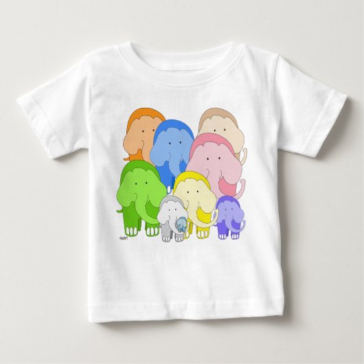 ティッピーつま先エレファントヘルドTシャツ ベビーTシャツ (正面)