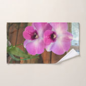 ティッピーのピンクの蘭 バスタオルセット (ハンドタオル)