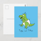 ティッピーリルTレックスベビーおもしろいはがき ポストカード (正面/裏面)