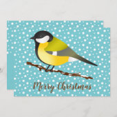 ティッ素晴らしパロス専攻のバードメリークリスマスカスタム シーズンカード (正面/裏面)