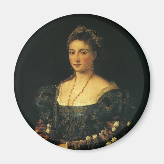 ティツィアーノによるウビーノの公爵夫人ラ・ベッラ マグネット (正面)