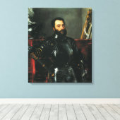 ティツィアーノによるウルビーノ公の肖像 キャンバスプリント (インサイチュ (ウッドフロア))