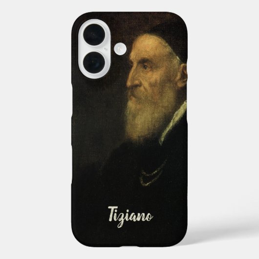 ティツィアーノによる自画像、ルネサンス期のヴィンテージアート Case-Mate iPhoneケース (裏面)