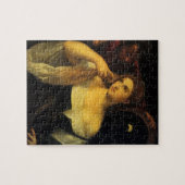 ティティアンによる鏡を持つヴィンテージ・ルネッサンス ジグソーパズル (横)