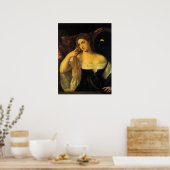 ティティアンによる鏡を持つヴィンテージ・ルネッサンス ポスター (キッチン)