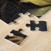 ティティアンの『鏡を持つ女』、ルネサンス時代のヴィンテージ ジグソーパズル (側面)