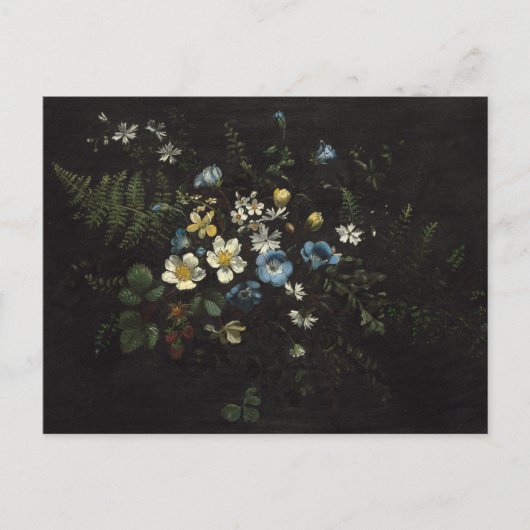 ティティアン・ラムゼー・ペールによる花とシダのスプレー ポストカード (正面)