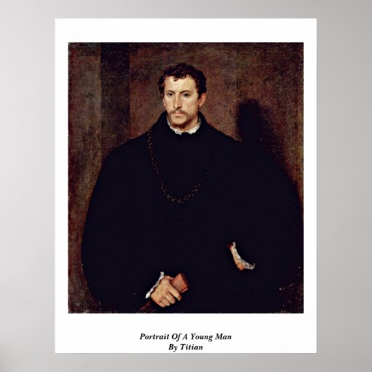 ティティツィアの若者のポートレート ポスター (正面)