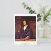 ティティツィアの若者のポートレート ポストカード (スタンド正面)