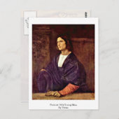 ティティツィアの若者のポートレート ポストカード (正面/裏面)