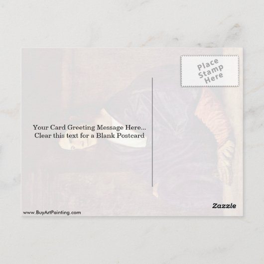 ティティツィアの若者のポートレート ポストカード (裏面)