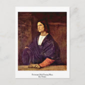 ティティツィアの若者のポートレート ポストカード (正面)