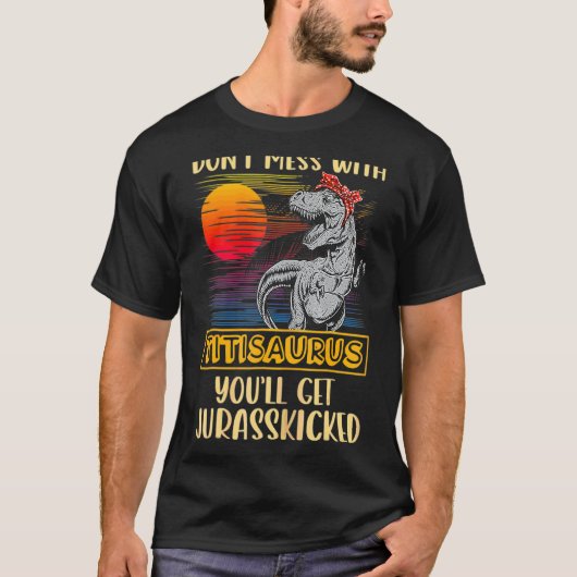 ティティレックス恐竜モンミーサウルス Tシャツ (正面)