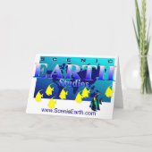 ティディベアとドッグドールの椅子グリーティングカード カード (裏面)