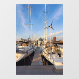 ティデウォーターヨットマリーナウィンドウにしがみつくボート ウィンドウサイン