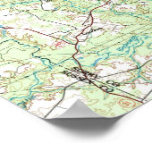 ティデウォーター・バージニアの地図(1984) ポスター (角)