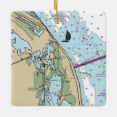 ティトゥスビルビーチフロリダ州図 セラミックオーナメント (正面)