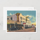 ティトゥスビル，フロリダヴィンテージ通りシーン1940s ポストカード (正面/裏面)